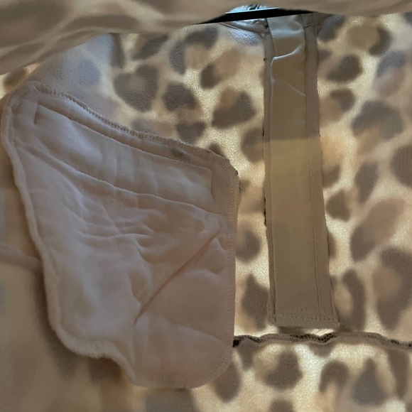 New Barbour Cream and Brown Fleece Jacket women size L